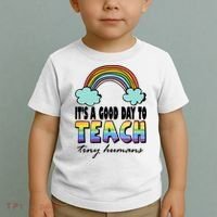 Its A Good Day TO Teach Tiny Humans Rainbow Toddler T-Shirt thumb 2