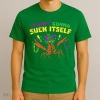 It Aint Gonna Suck Itself Crawfish Vintage Mardi Gras T-Shirt thumb 3