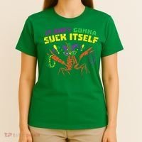It Aint Gonna Suck Itself Crawfish Vintage Mardi Gras T-Shirt thumb 4