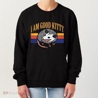I Am Good Kitty Opossum Retro Possum Cat Pet Women's Sweatshirt thumb 0