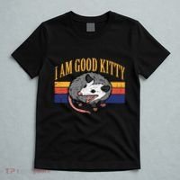 I Am Good Kitty Opossum Retro Possum Cat Pet T-Shirt thumb 5