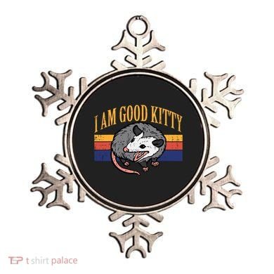 I Am Good Kitty Opossum Retro Possum Cat Pet Ornament