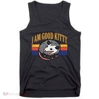 I Am Good Kitty Opossum Retro Possum Cat Pet Tank Top thumb 0