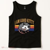 I Am Good Kitty Opossum Retro Possum Cat Pet Tank Top thumb 2
