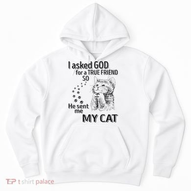 I Asked God For A True Friend So He Sent Me My Cat Hoodie