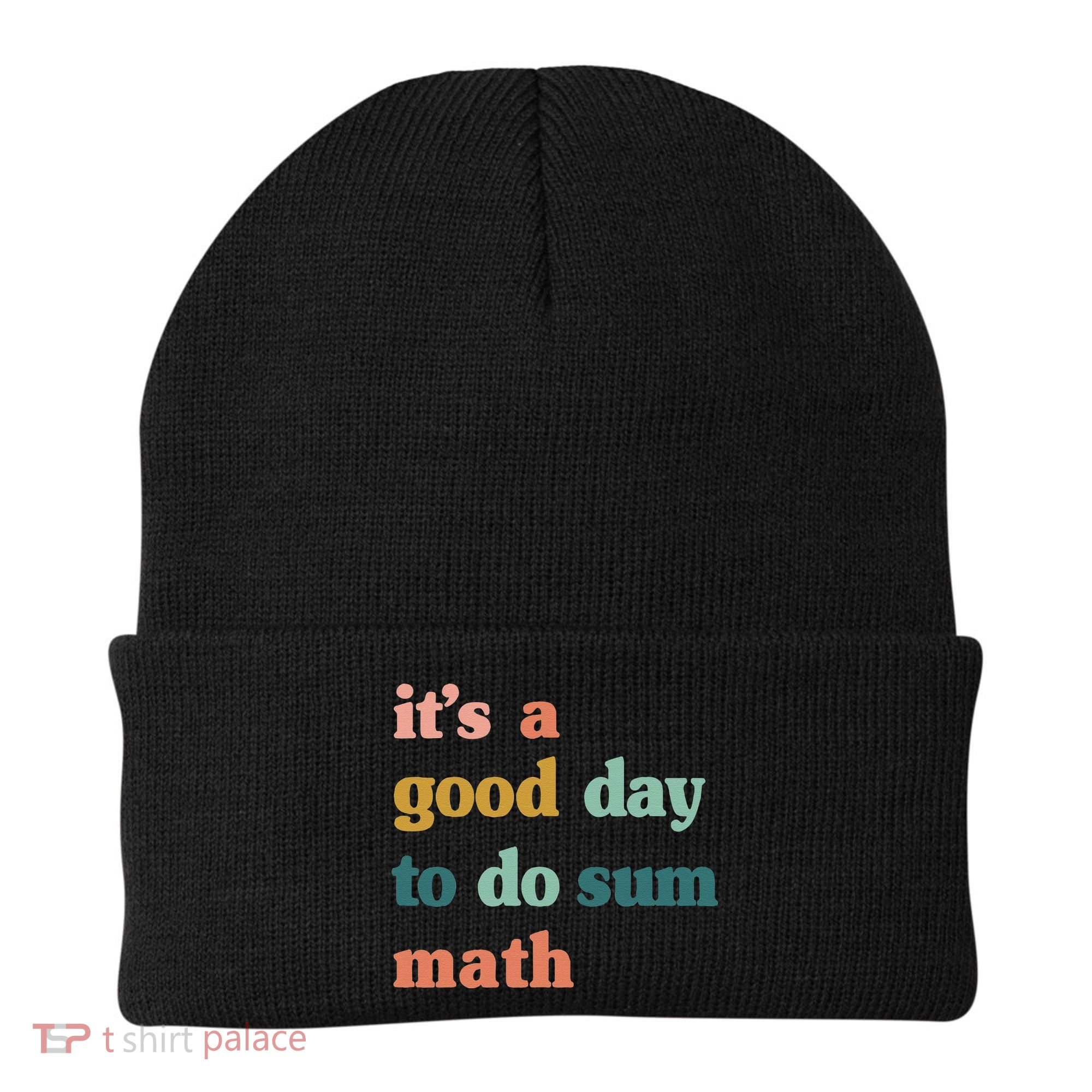 It’s A Good Day To Do Sum Math funny mathTeacher Beanie