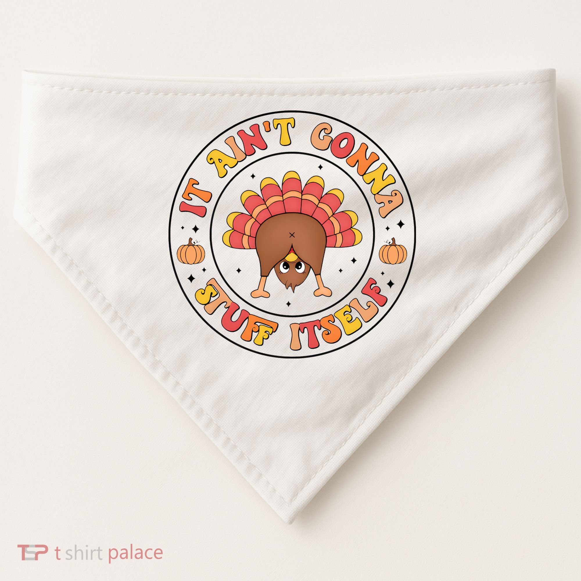 Its Ain’T Gonna Stuff Itself Turkey Thanksgiving USA-Made Doggie Bandana