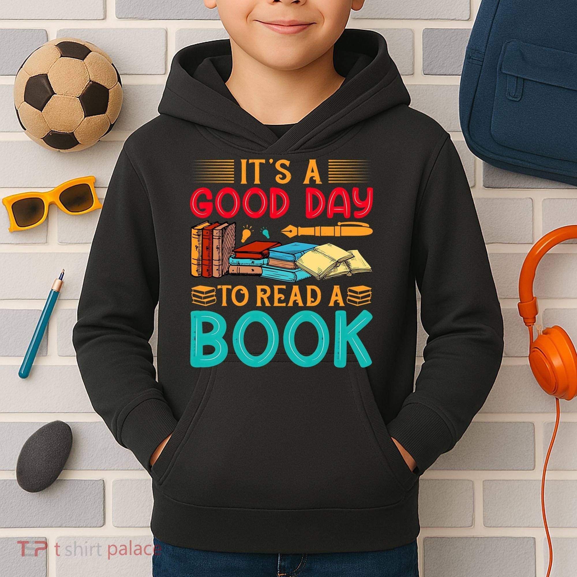 Its A Good Day To Read Book Funny Library Reading Lovers Kids Hoodie