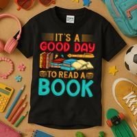 Its A Good Day To Read Book Funny Library Reading Lovers Kids T-Shirt thumb 3