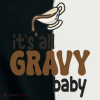 Its All Gravy Baby Funny Thanksgiving Women's Tri-Blend 3/4-Sleeve Raglan Shirt thumb 4