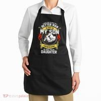 I Asked God To Make Me A Better Man He Sent Me My Son Apron thumb 2