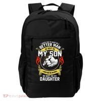 I Asked God To Make Me A Better Man He Sent Me My Son Backpack thumb 0