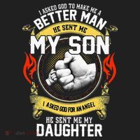 I Asked God To Make Me A Better Man He Sent Me My Son Tumbler thumb 3