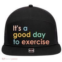 It's A Good Day To Exercise PE Teacher Funny Gym Exercise 7 Panel Mesh Trucker Snapback Hat thumb 0