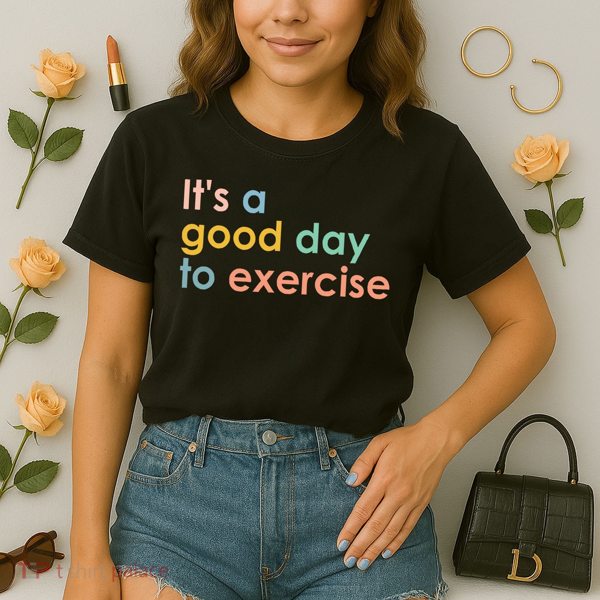 It's A Good Day To Exercise PE Teacher Funny Gym Exercise Comfort Colors Boxy T-Shirt