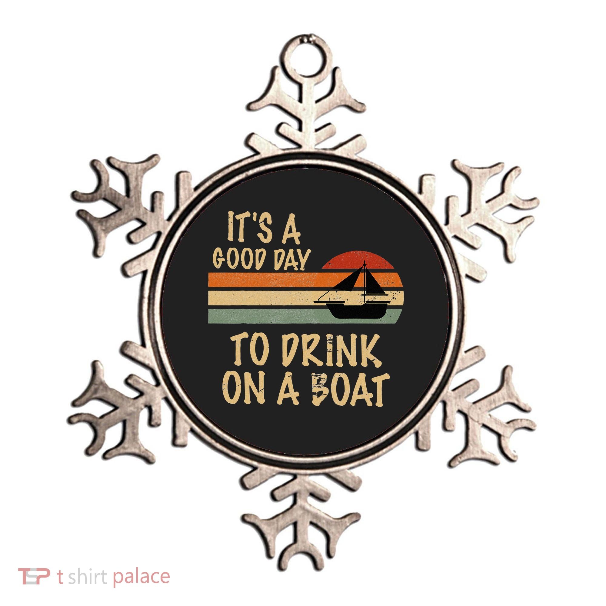 Its A Good Day To Drink On A Boat Funny Boating Ornament