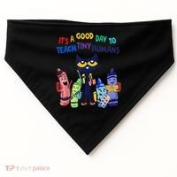 Its A Good Day To Teach Tiny Humans Cat Teacher Lover USA-Made Doggie Bandana thumb 0