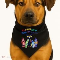 Its A Good Day To Teach Tiny Humans Cat Teacher Lover USA-Made Doggie Bandana thumb 1