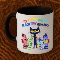 Its A Good Day To Teach Tiny Humans Cat Teacher Lover Coffee Mug thumb 2