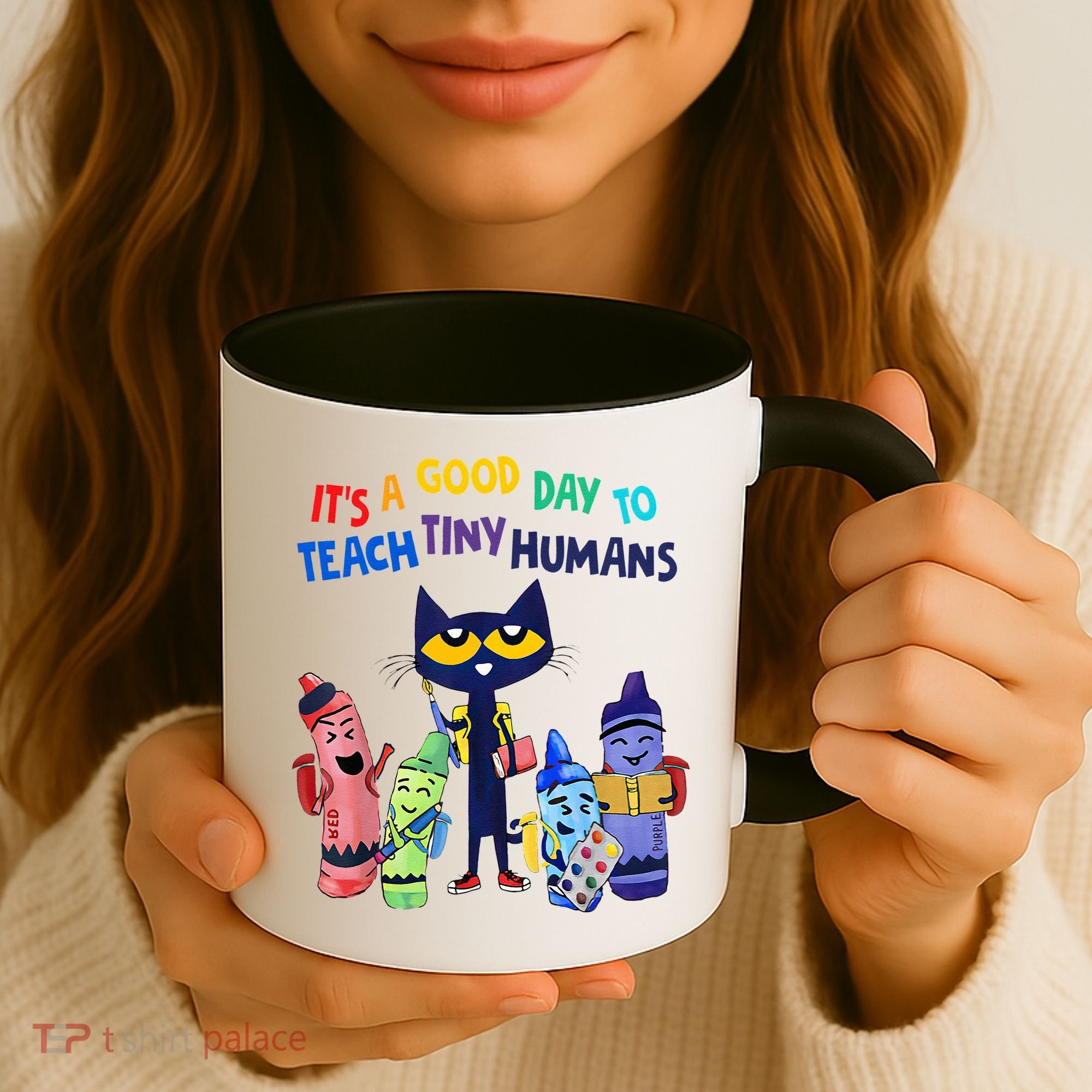 Its A Good Day To Teach Tiny Humans Cat Teacher Lover Coffee Mug