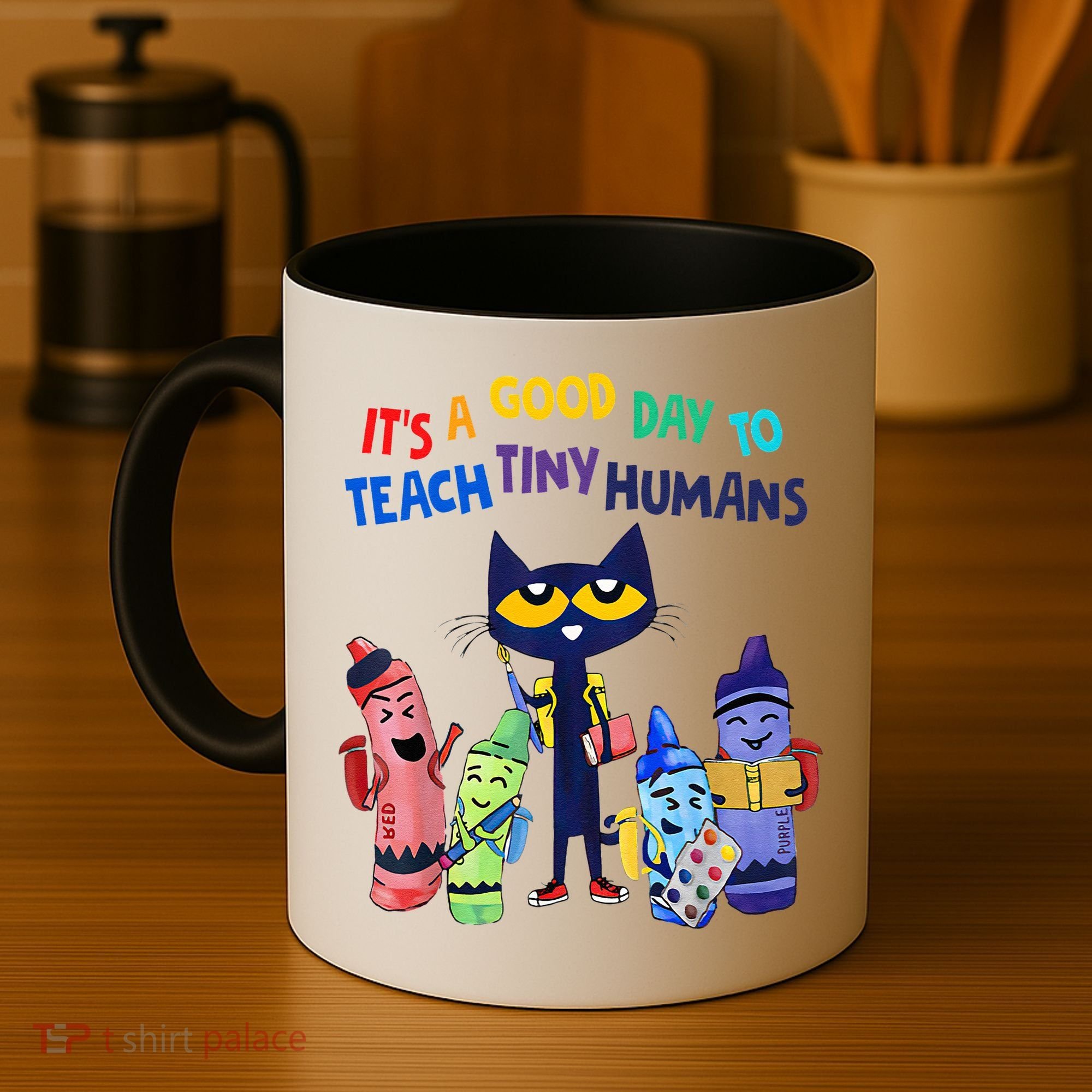 Its A Good Day To Teach Tiny Humans Cat Teacher Lover Coffee Mug