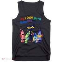 Its A Good Day To Teach Tiny Humans Cat Teacher Lover Tank Top thumb 0