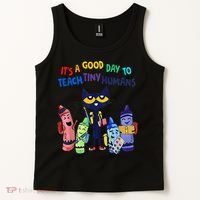 Its A Good Day To Teach Tiny Humans Cat Teacher Lover Tank Top thumb 2