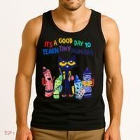 Its A Good Day To Teach Tiny Humans Cat Teacher Lover Tank Top thumb 3