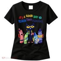 Its A Good Day To Teach Tiny Humans Cat Teacher Lover Women's T-Shirt thumb 0