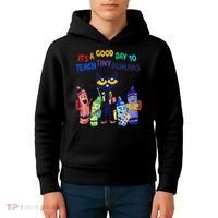 Its A Good Day To Teach Tiny Humans Cat Teacher Lover Kids Hoodie thumb 4