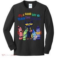 Its A Good Day To Teach Tiny Humans Cat Teacher Lover Kids Long Sleeve Shirt thumb 0