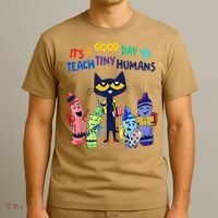 Its A Good Day To Teach Tiny Humans Cat Teacher Lover T-Shirt thumb 3
