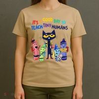 Its A Good Day To Teach Tiny Humans Cat Teacher Lover T-Shirt thumb 4