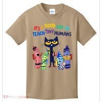 Its A Good Day To Teach Tiny Humans Cat Teacher Lover Kids T-Shirt thumb 0