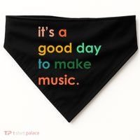 It's A Good Day To Make Music USA-Made Doggie Bandana thumb 0