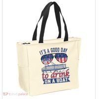 It´s A Good Day To Drink On A Boat Captain Life Is Better Tote Bag thumb 2
