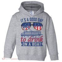 It´s A Good Day To Drink On A Boat Captain Life Is Better Toddler Hoodie thumb 0