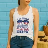 It´s A Good Day To Drink On A Boat Captain Life Is Better Women's Tank Top thumb 2