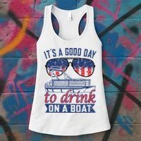 It´s A Good Day To Drink On A Boat Captain Life Is Better Women's Tank Top thumb 3