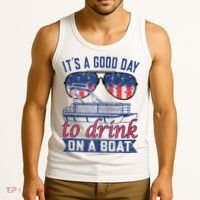 It´s A Good Day To Drink On A Boat Captain Life Is Better Tank Top thumb 3