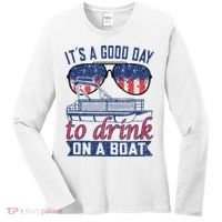 It´s A Good Day To Drink On A Boat Captain Life Is Better Women's Long Sleeve Shirt thumb 0