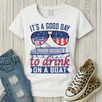 It´s A Good Day To Drink On A Boat Captain Life Is Better Women's T-Shirt thumb 3
