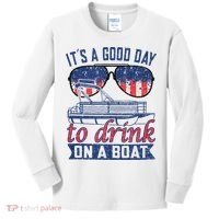 It´s A Good Day To Drink On A Boat Captain Life Is Better Kids Long Sleeve Shirt thumb 0