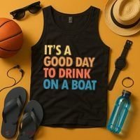 ItS A Good Day To Drink On A Boat Tank Top thumb 4