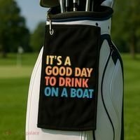 ItS A Good Day To Drink On A Boat Golf Towel thumb 2