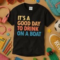ItS A Good Day To Drink On A Boat Kids T-Shirt thumb 3