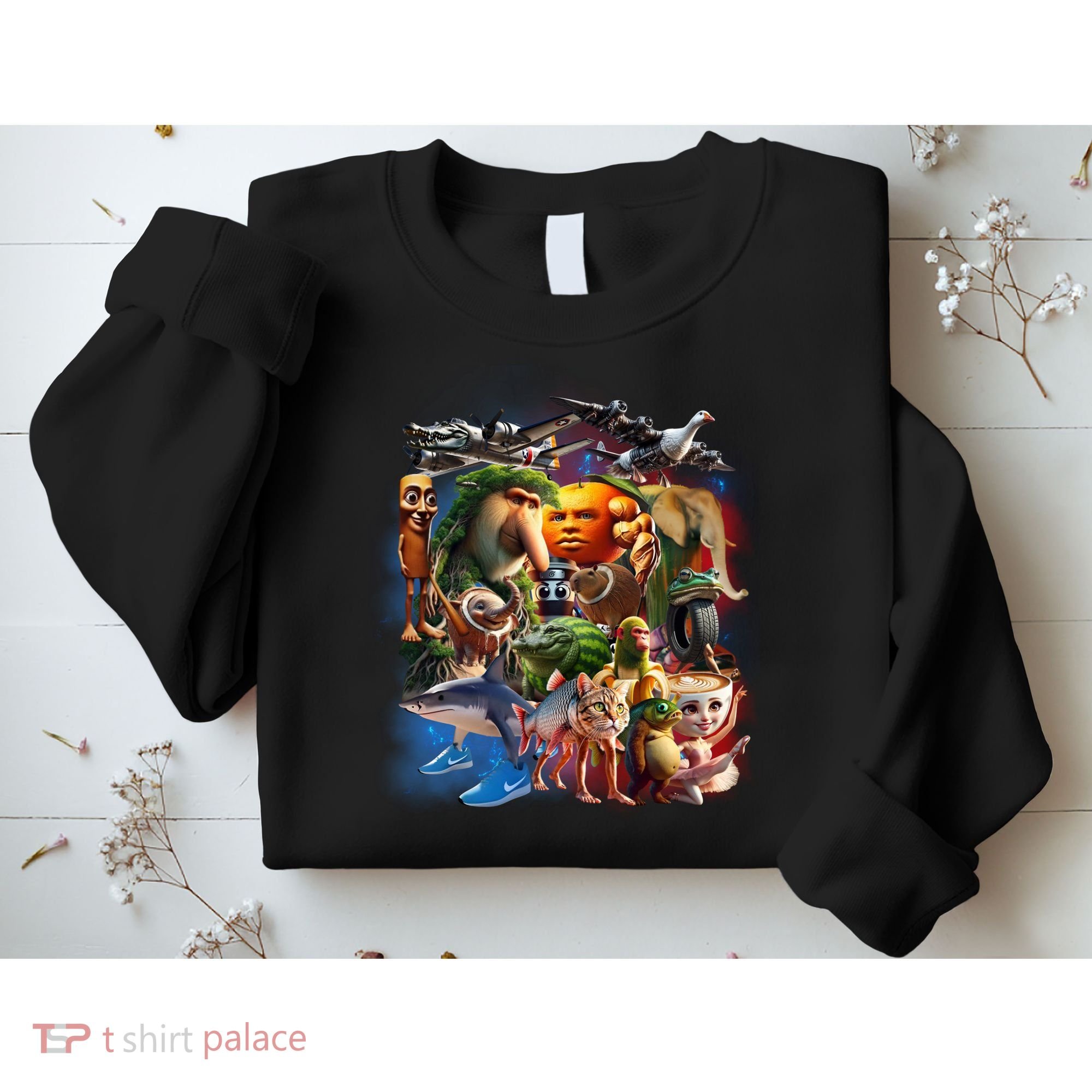Italian-Brainrot AI Generated Animals Gen Z Sweatshirt