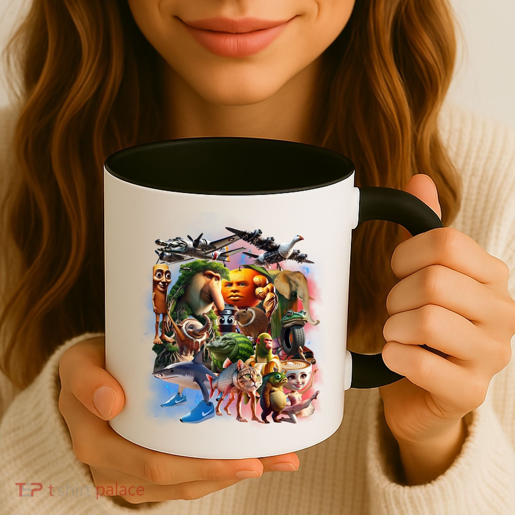 Italian-Brainrot AI Generated Animals Gen Z Coffee Mug