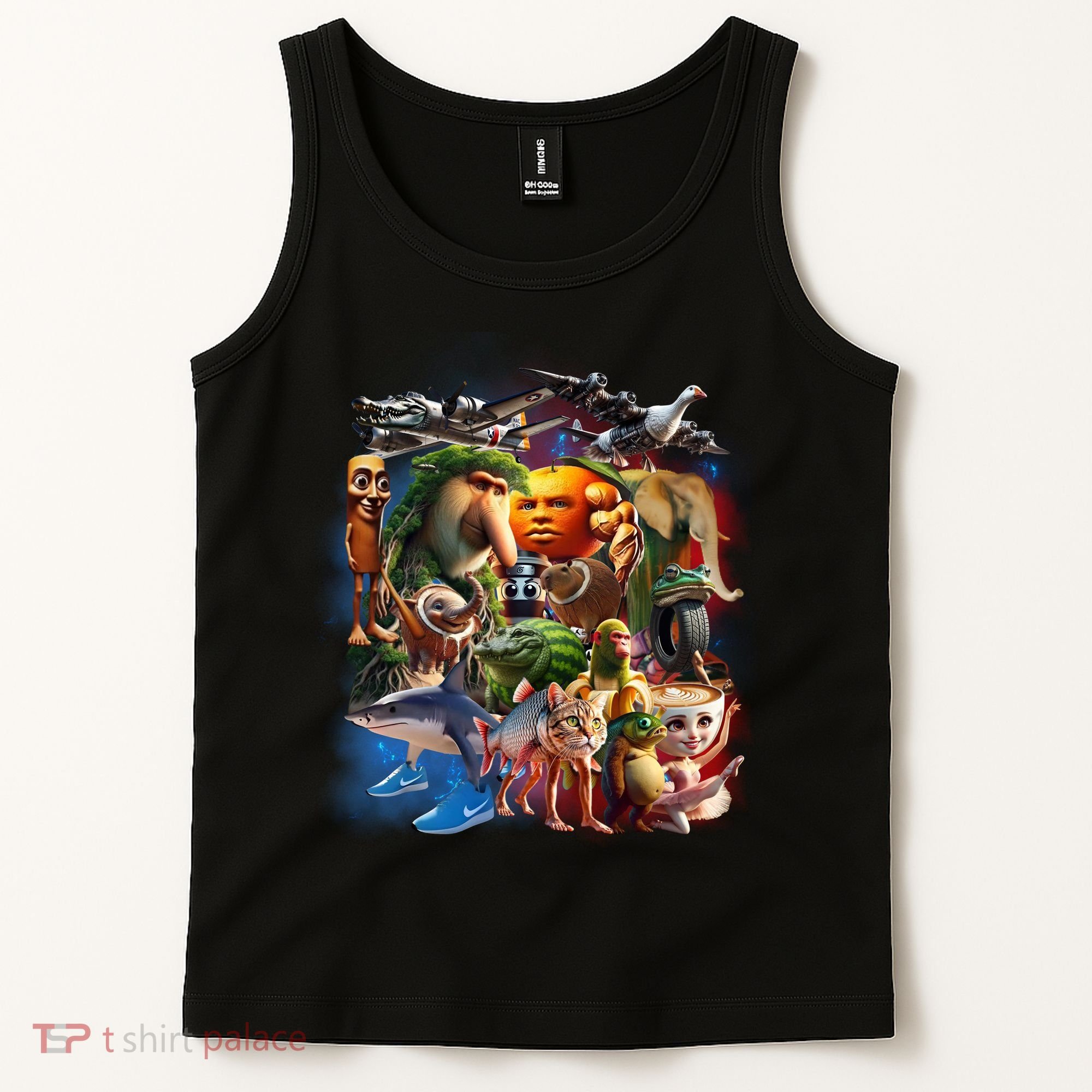 Italian-Brainrot AI Generated Animals Gen Z Tank Top