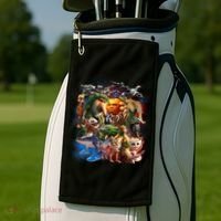 Italian-Brainrot AI Generated Animals Gen Z Golf Towel thumb 2